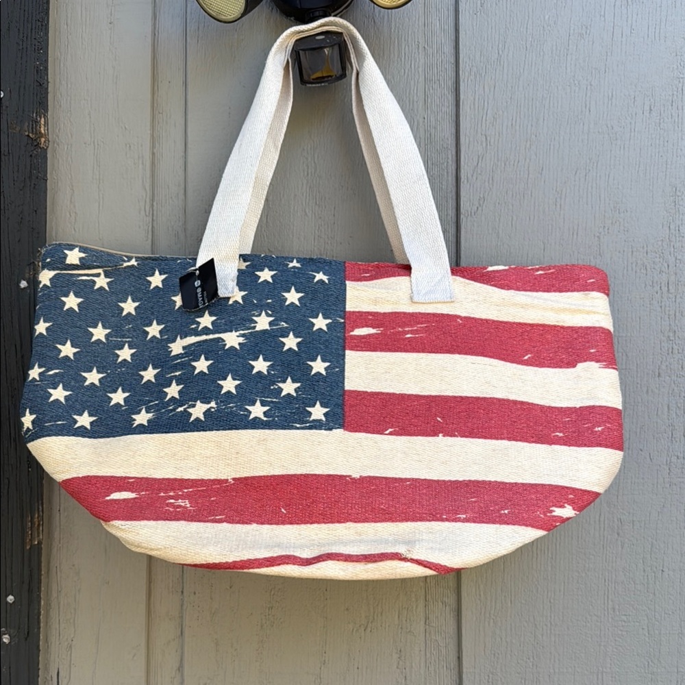 Patriotic American Flag insulated Tote Bag. 🇺🇸